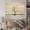 Minimalisme Baobab I - arbre Baobab, art sur bois de pin naturel