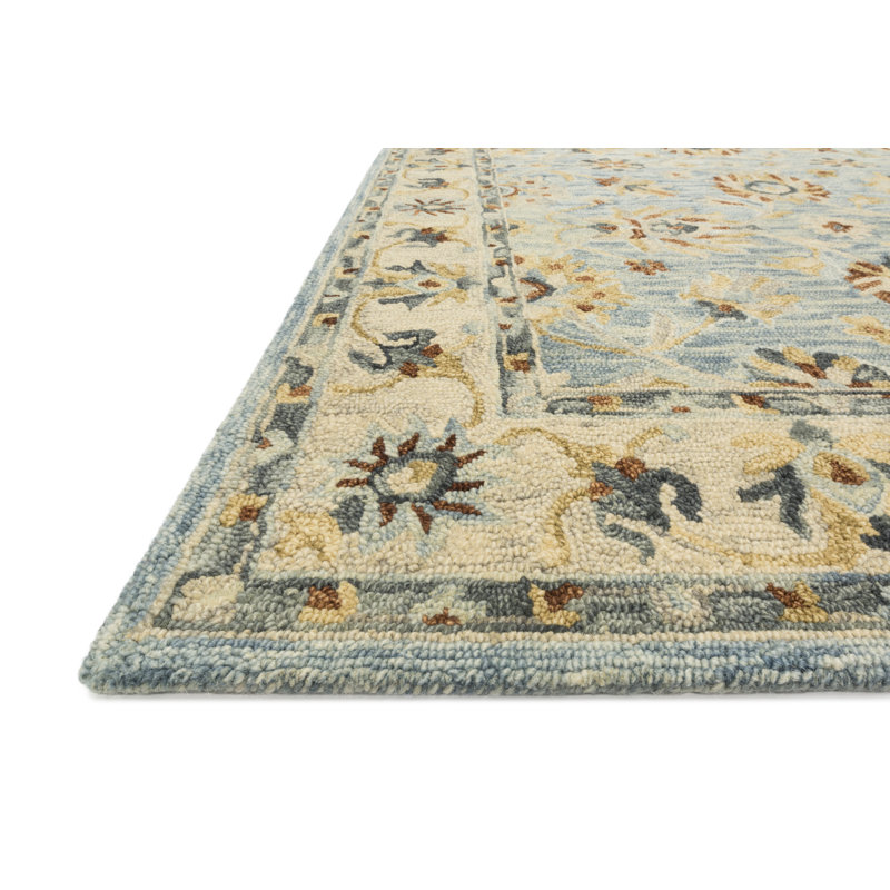 Hand Hooked Wool Oriental Indoor Rug, Rectangle 9'3" x 13'
