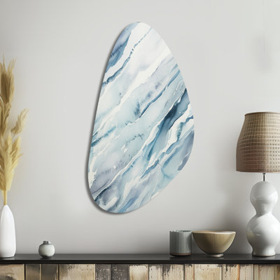 Sculpture murale bleue en forme de tourbillon bleu I - formes abstraites