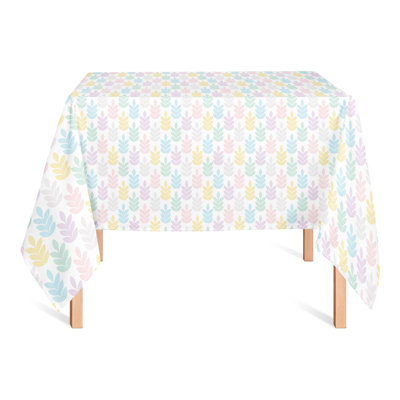 Zakir Geometric Cotton Blend Square Easter Tablecloth