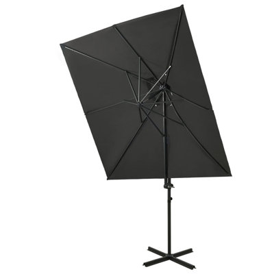 Cantilever parasol with ventilation