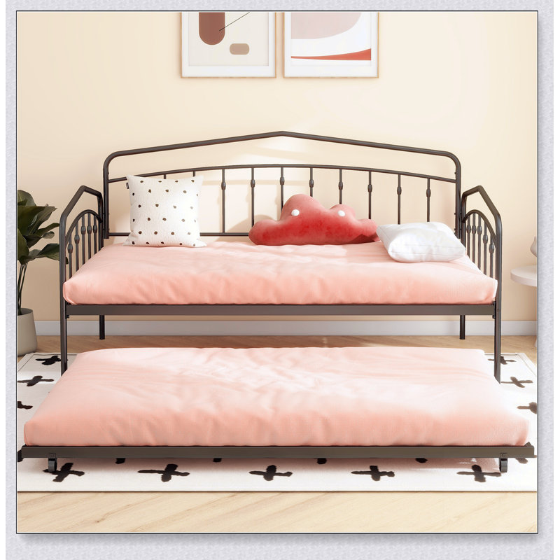 Fox Twin Daybed With Twin Trundle, Black
