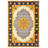 Notton Yellow Gray Oriental Machine Printed Cotton Polyester Area Rug-1899113517
