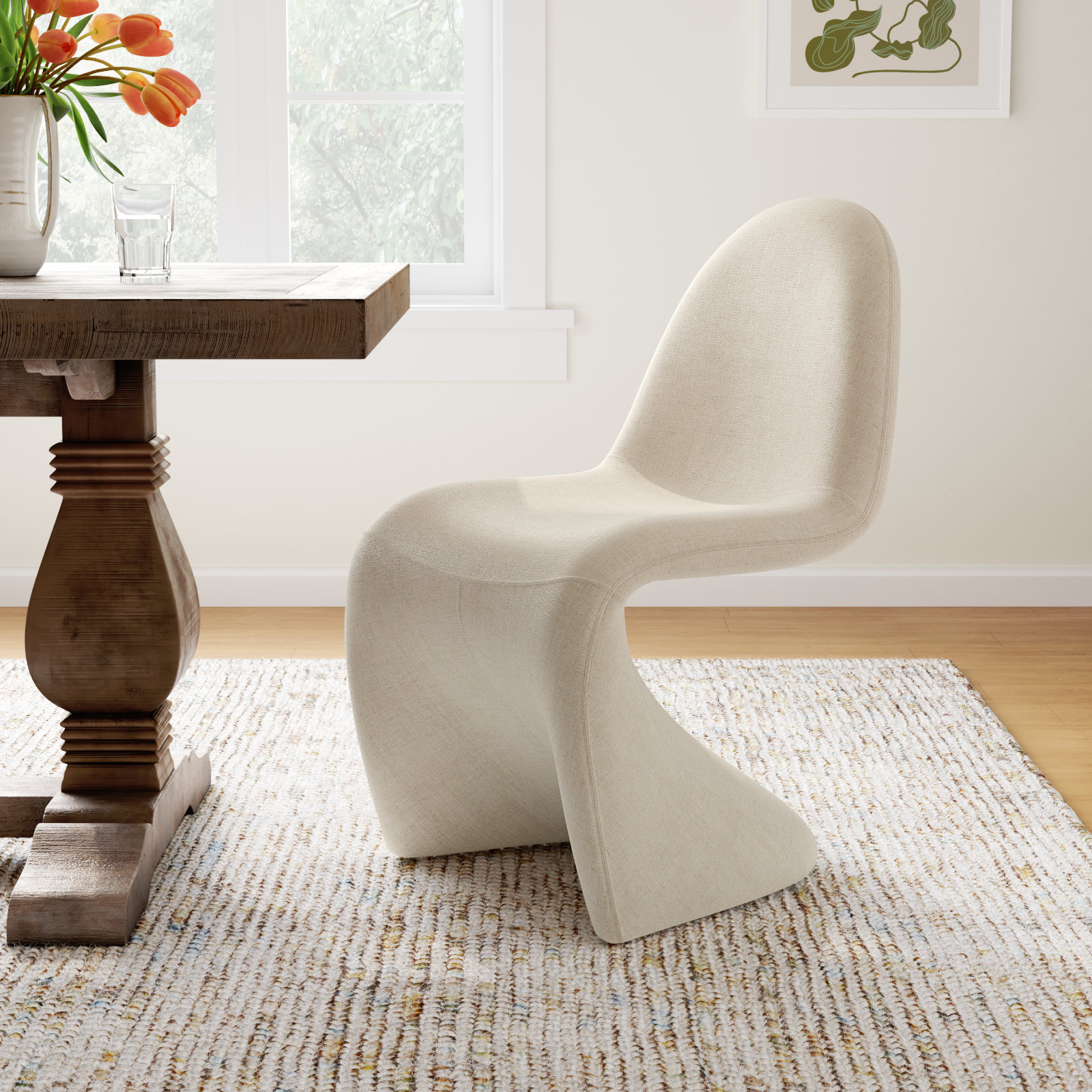 Marisol Linen Dining Chair, Alcala Cream