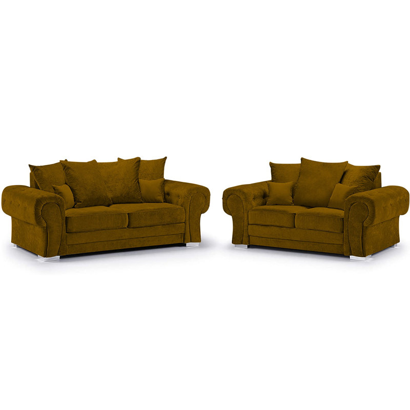 Desilva 2 - Piece Living Room Set, Mustard