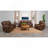 Saddle Brown Upholstered Power Recliner Chair