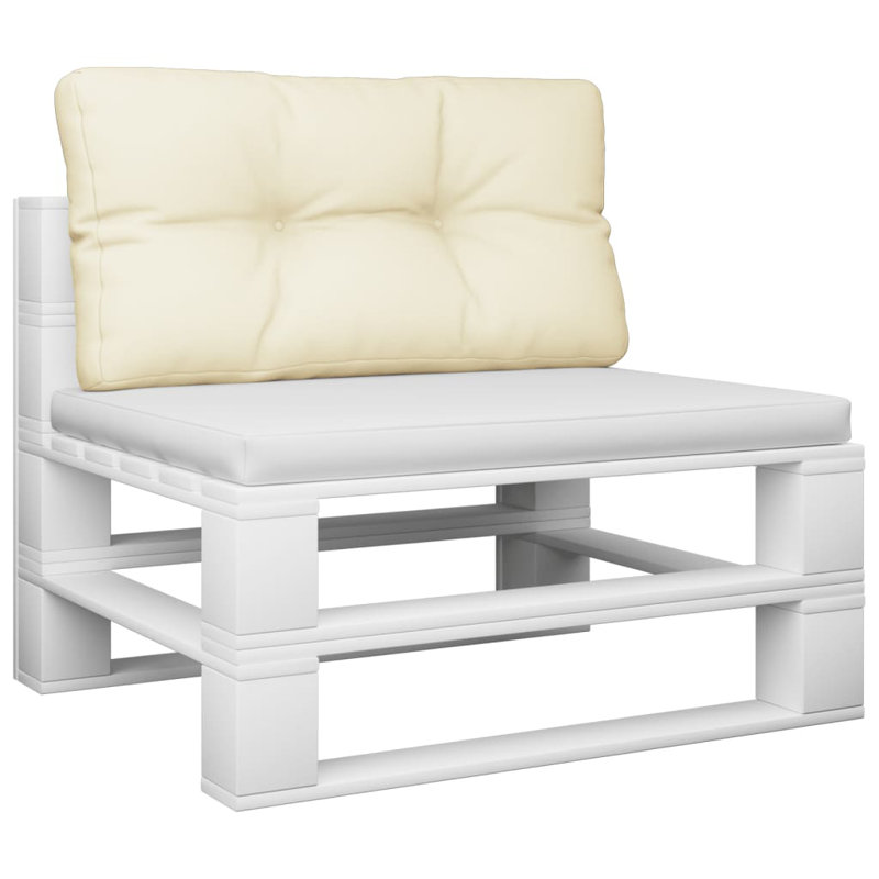 vidaXL Pallet Cushion Cream 31.5"x15.7"x4.7" Fabric, Cream, 31.5" H x 15.7" W x 4.7" D