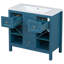 Ensemble de meuble-lavabo 36 po avec lavabo en résine, armoire de rangement en bois massif, ensemble de meuble-lavabo autoportant avec 5 tiroirs et portes à fermeture douce-1093062479
