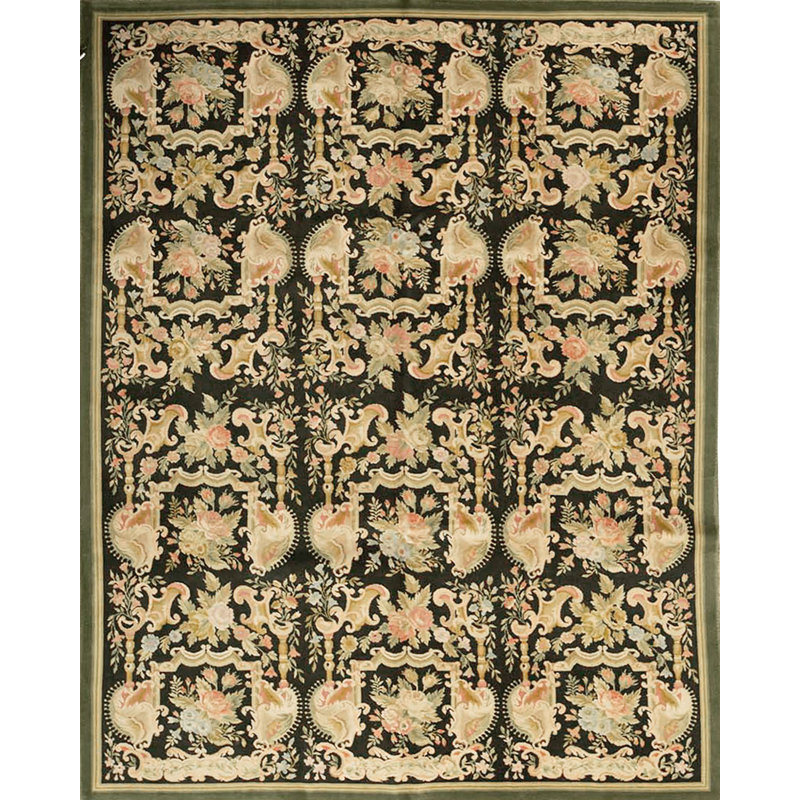 La Wool Floral Area Rug