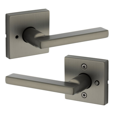 Halifax Square Privacy Door Lever in Gunmetal
