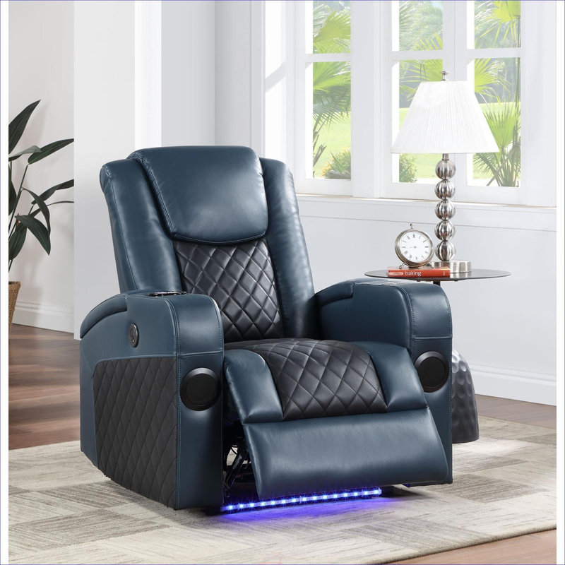 Fauteuil inclinable électrique xpiyaer, Noir / Bleu