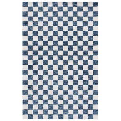 Tapis bleu / ivoire Freemont