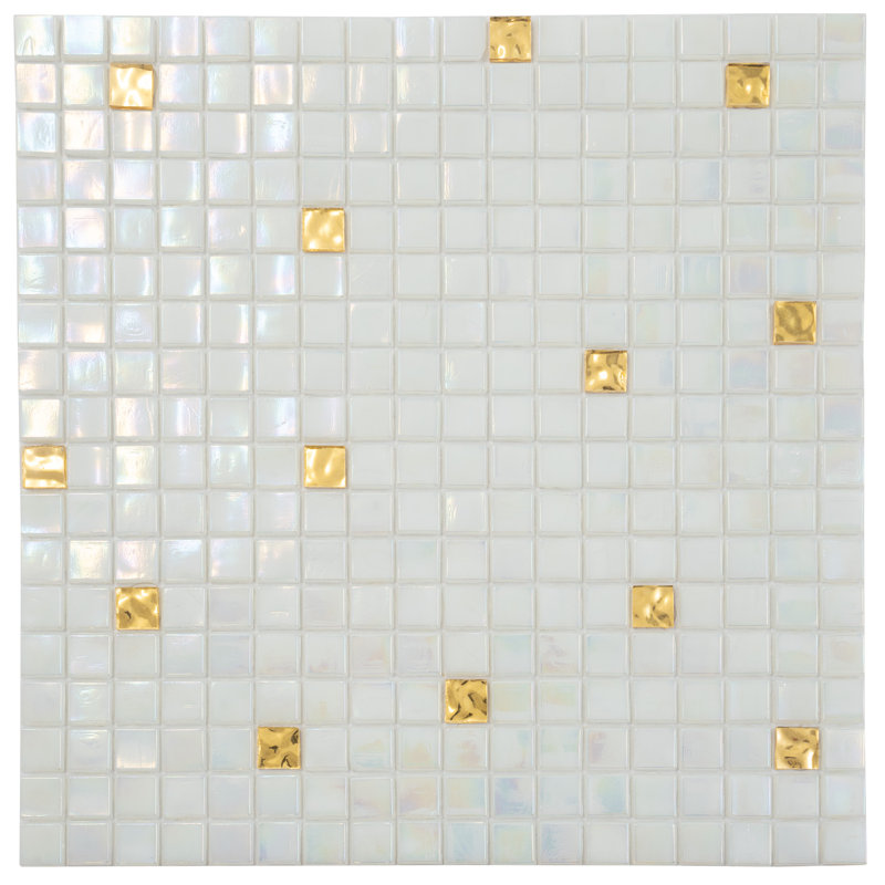 Carreau de mosaïque en verre 0,6 po x 0,6 po Mingles