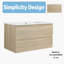 Meuble-lavabo mural simple en chêne clair 24 po avec comptoir en céramique