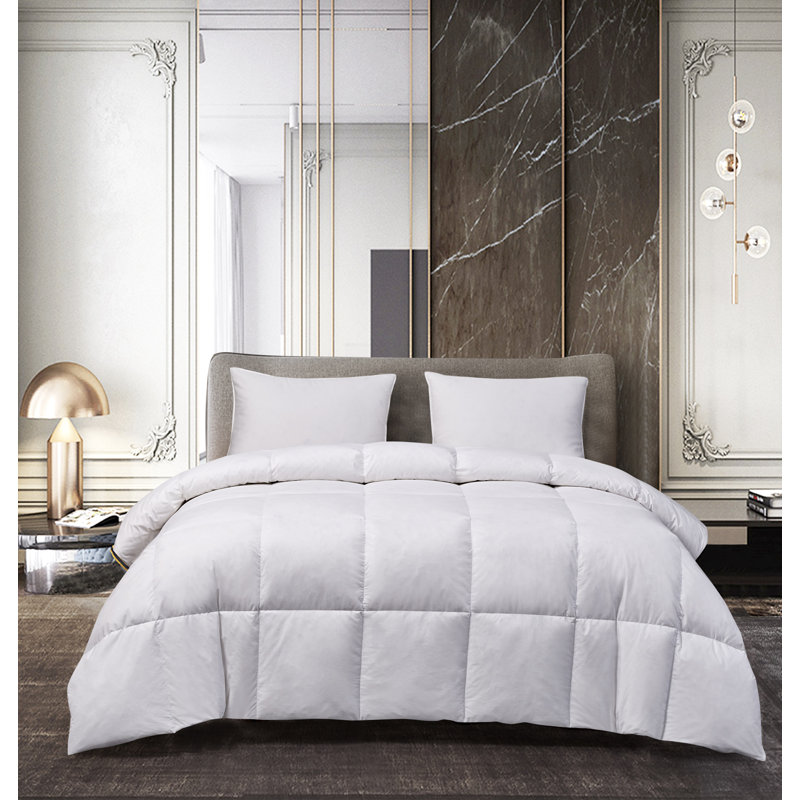 Twin White Cotton Down Feather Bedspread