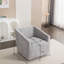 Modern Upholstered Barrel Armchair, 360° Swivel-357066861