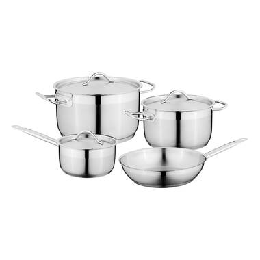 BergHOFF Gold 11Pc 18/10 SS Cookware Set, Rose Gold Handles, Metal Lids in  the Cooking Pots department at