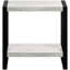 2 tables de bout en stratifié gris et métal noir, pour une utilisation flexible dans une chambre ou un salon
