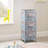3 Drawer Wooden Cabinet with Wicker Storage Baskets and White Bear Design for Home Organization