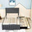 Lit plateforme tapissier avec lit gigogne et tiroirs de rangement-778333926-778333924