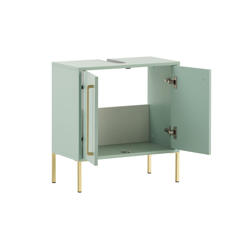 Sarah 57.1 mm Single Double Bathroom Vanity Base, Mint