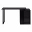 Bureau d'ordinateur, bureau à domicile, à gauche, à droite, tablettes de rangement, L 55 po, bureau, ordinateur portable, stratifié noir, métal noir, contemporain, moderne-1212441256