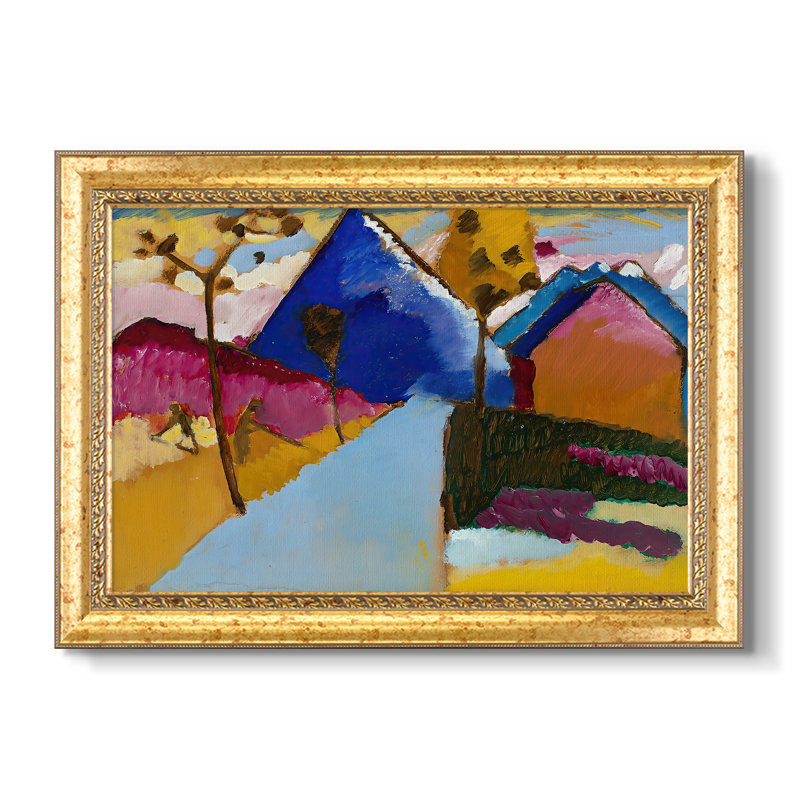 Kochel Straight Street, 1909 - Wassily Kandinsky - Toile encadrée sur mesure, 16x22 INNER SIZE, Toile avec cadre
