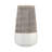 Stoneware Ceramic Vase with Textured Ribbed Design-1724255139