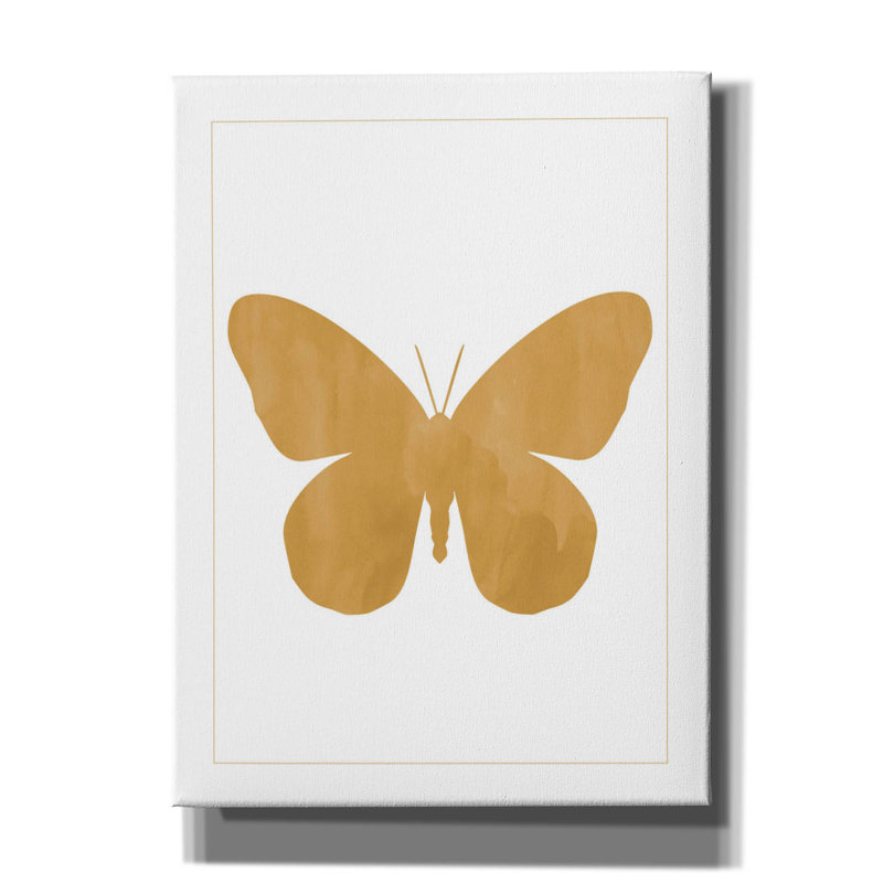  «Gold Butterfly» par Erin Clark, art mural sur toile, 26 po x 34 po, H 54 po x l 40 po