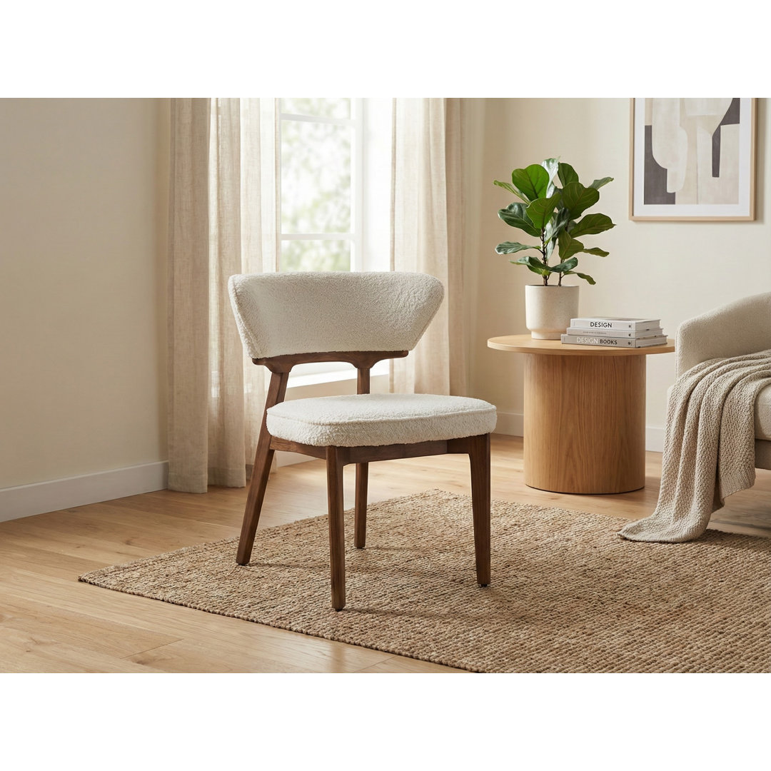 Ceri Polyester Wing Back Side Chair Dining Chair George Oliver Frame 