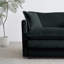 Fauteuil Comfy pour salon - tissu à siège simple en chenille noire avec combinaisons personnalisées