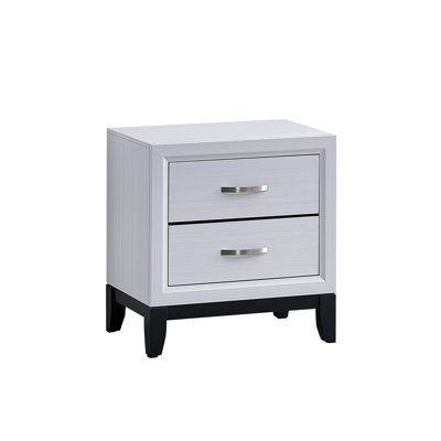 Table de chevet Glasgow G04390-N, blanc