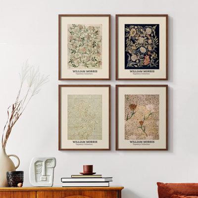«William Morris XXV», ensemble de 4 reproductions encadrées