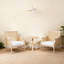 Fauteuil d'appoint français, fauteuil avec revêtement, fauteuil de lecture avec rotin rétro évidé, pour salons, chambres à coucher, fermes, balcons (beige), lit simple