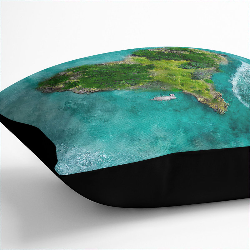 Square Cushion, 55cm H x 55cm W x 20cm D, Black