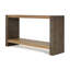 Console rétro avec menuiserie à queue d'aronde et placage de bois vieilli