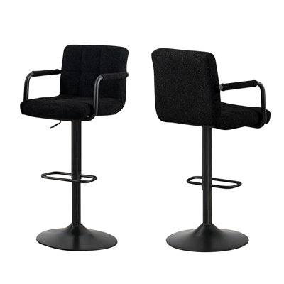 Mashelle Swivel Upholstered Adjustable Height Counter Stool with Metal Frame