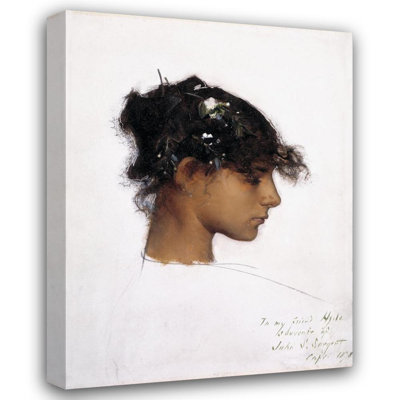«Rosina Ferrara, Head of a Capri Girl» par John Singer Sargent - Art mural sur toile tendue avec châssis