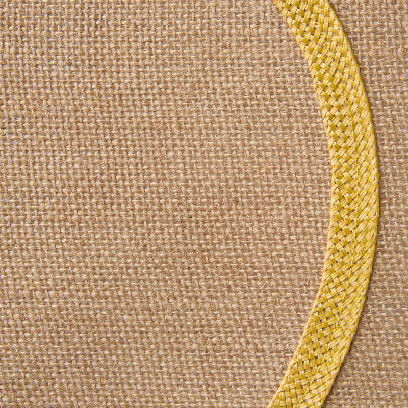 Ensemble de 6 napperons à bordure texturée HESSAN MARTHA STEWART 15 po x 15 po, Naturel / jaune moutarde