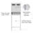 Woodley Removable Over-the-Toilet Bathroom Storage Cabinet with Glass Panel Doors, Adjustable Shelf & Open Shelf, White-185728138