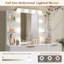 Ensemble coiffeuse avec miroir lumineux-103566663