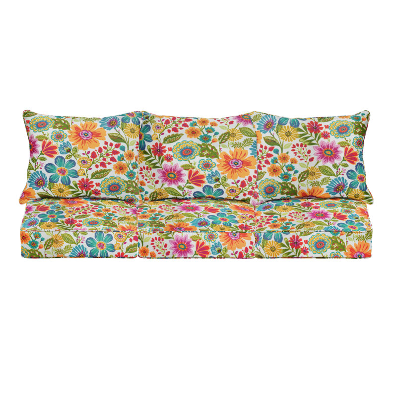 Outdoor 5'' Sofa Seat / Back Cushion, Multicolored