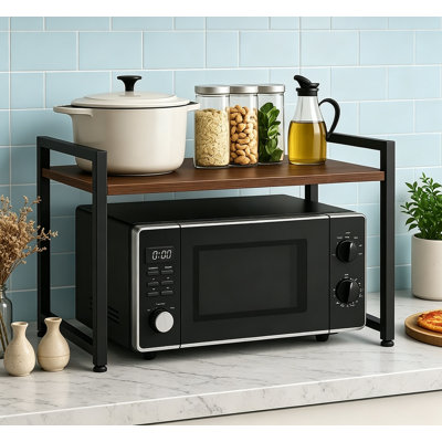Heavy Duty Microwave Stand, Carbon Steel Kitchen Shelf Countertop Organizer Holds