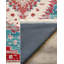 Tapis en coton à imprimé oriental bleu et rouge Gulustan-540139985