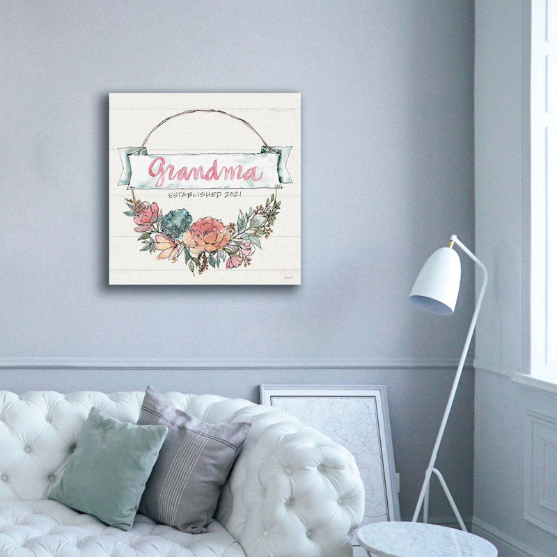 Toile épique Graffiti «Country Love 4 Grandma» par Anne Tavoletti, 26 po x 26 po, H 37 po x l 37 po x P 1,5 po