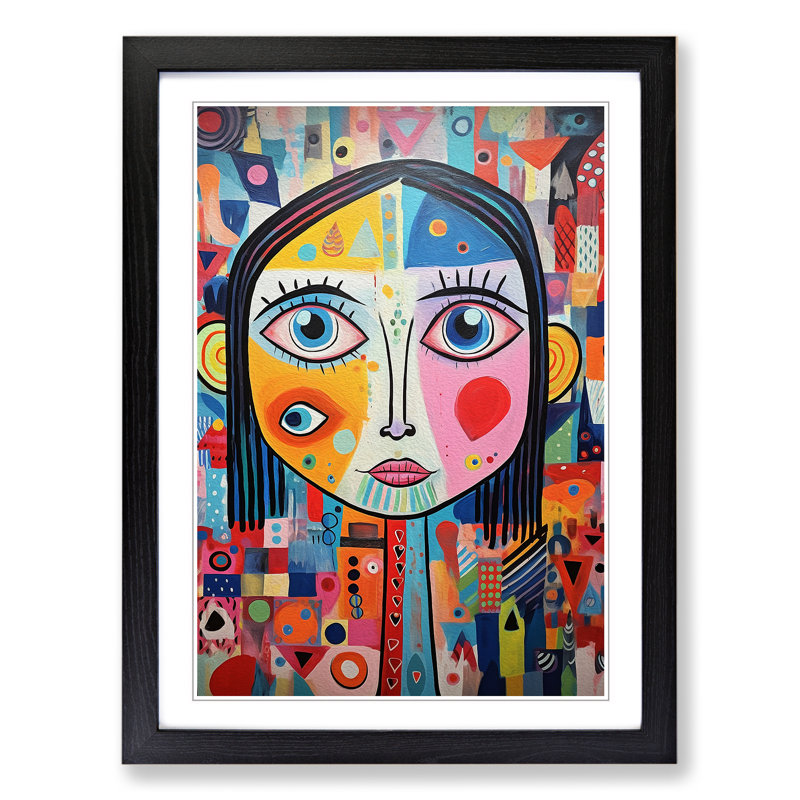 Kids Expressionism - Wall Art, Black Framed, 46cm H x 34cm W x 2cm D