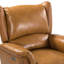 Fauteuil inclinable électrique en cuir véritable de 33,75 po de largeur-676692672