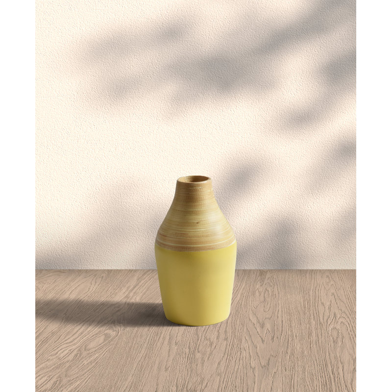 Pot en bambou Bahia, Jaune