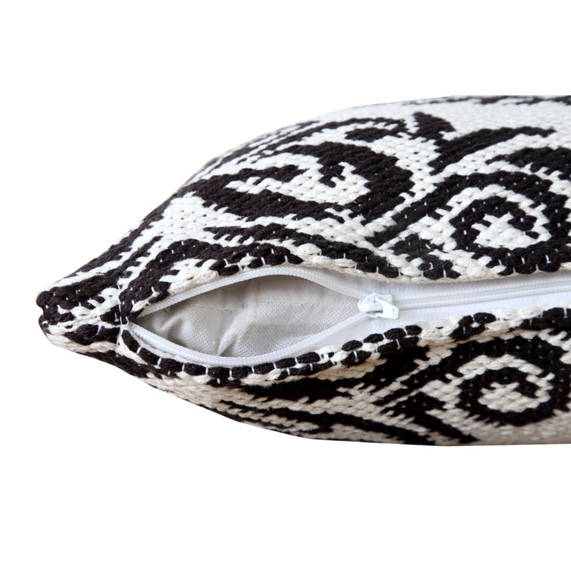 Coussin Classic, Blanc / noir, Housse de coussin seulement - sans coussin