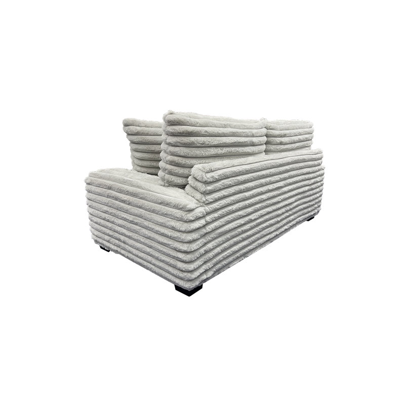 Selph Microfiber Loveseat, Gray
